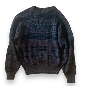 Vintage Knights Bridge Unisex Sweater with Teal & Maroon Acccents